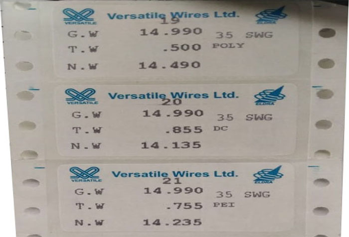 Versatile wires Label Printing